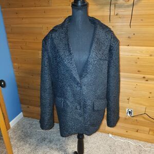 Textured structured blazer